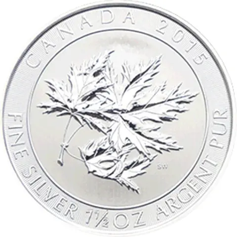 1,5 Unzen Silber Super Maple Leaf 2015 Kanada Royal Mint