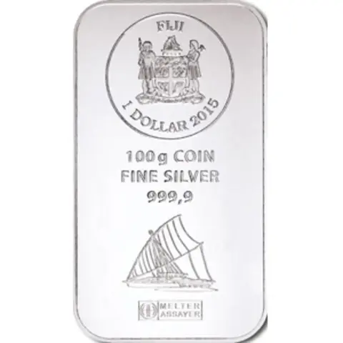 Silberbarren 100 Gramm Fiji