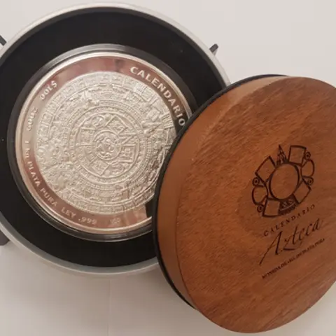 Mexiko Libertad 1 Kilo Silbermünze 2009 PP Azteken Kalender