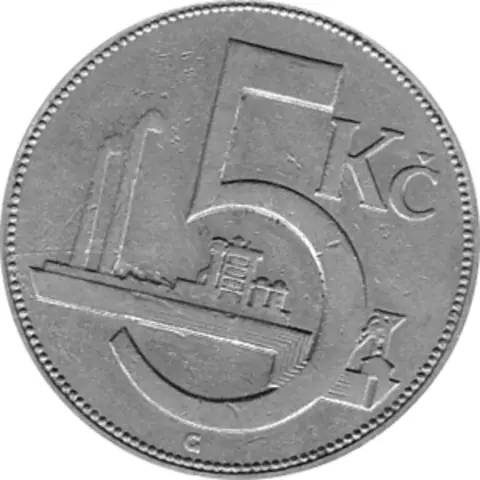 5 Korun, Tschechoslowakei, 1925