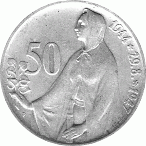 50 Korun, Tschechoslowakei, 1947, 3 Jahre Slowakischer Nationalaufstand