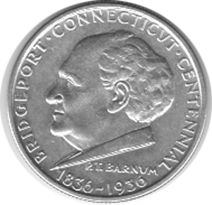 Halve Dollar 1936 Bridgeport 1/2 Silber Dollar
