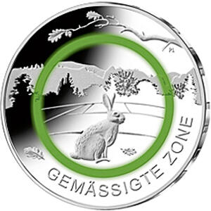 5 Euro Silber Gedenkmünze PP 2019 Gemässigte Zone