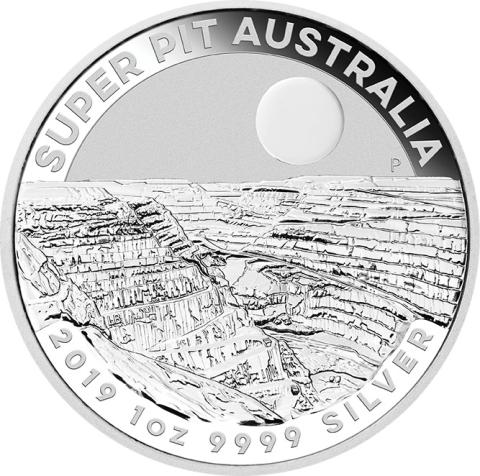 Australien Super Pit 1 Unze Silber 2019
