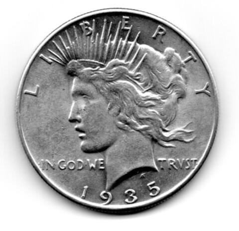 American Silber Peace Dollar USA historische Silbermünze