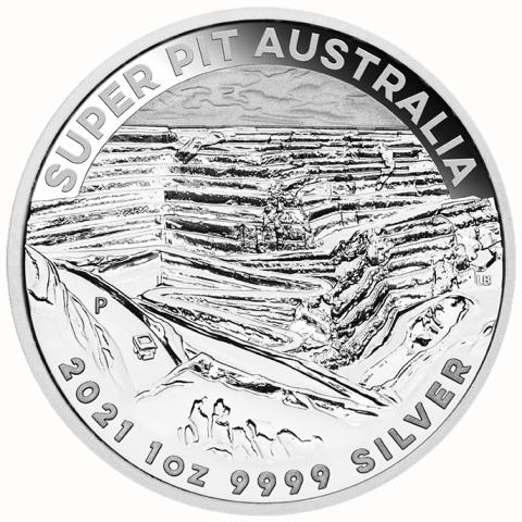 Australien Super Pit 1 Unze Silber 2021