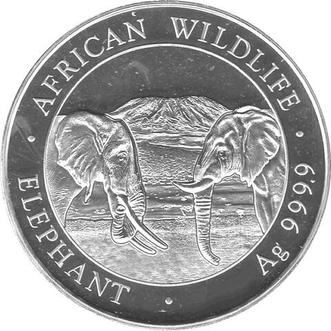 Somalia Elefant 5 Unzen Silber 2020