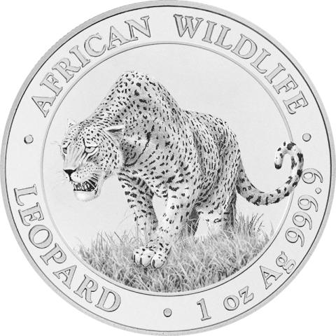 Somalia Leopard 1 Unze Silber 2023