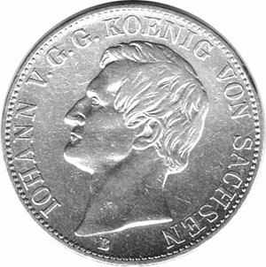 Altdeutschland Sachsen Iohann Ausbeutetaler 1865