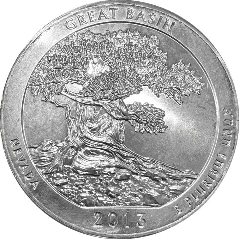 America the Beautiful 5 Unzen Silber Great Basin 2013