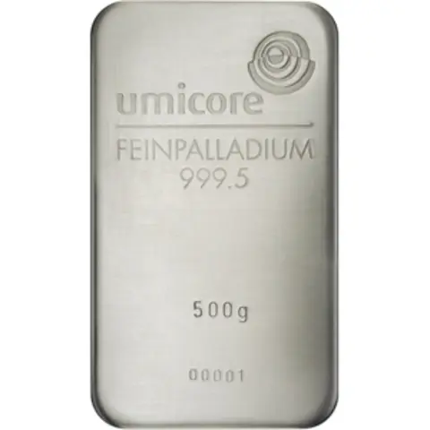 Palladiumbarren 500 Gramm Heraeus Umicore Degussa kaufen und verkaufen