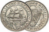 Weimarer Republik 1927 5 Reichsmark Silber Bremerhaven