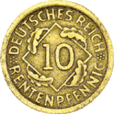 Kursmünze 10 Pfennig