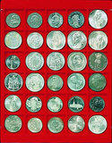 Lindner Münzbox und Münztableau (eckig) 38 mm