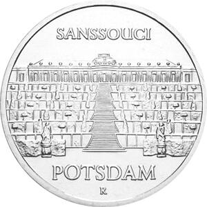 DDR 1986 5 Mark Gedenkmünze Schloss Sanssouci