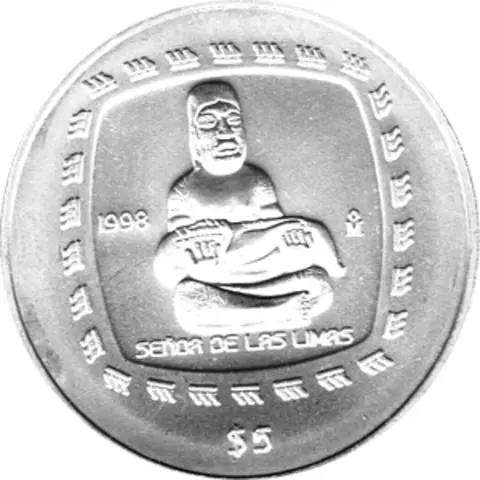 5 Pesos 1998 Mexico, Senoa de las Limas