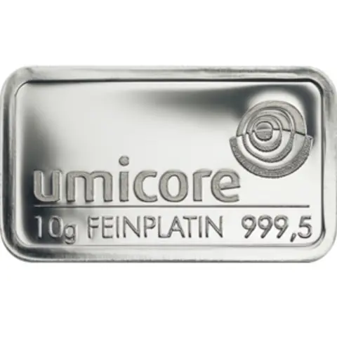 Platinbarren 10 Gramm Heraeus Umicore Degussa kaufen und verkaufen