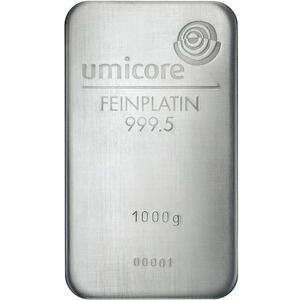 Platinbarren 1000 Gramm Heraeus Umicore Degussa kaufen und verkaufen