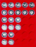 Lindner Münzbox und Münztableau (Kapseln) 37,5 mm