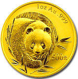 China Panda 1/10 Unze 2003 Goldpanda 50 Yuan