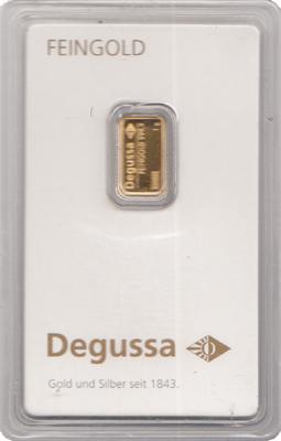 Goldbarren 1 Gramm Degussa