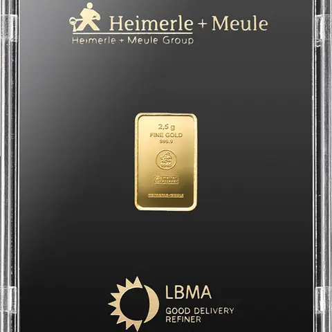 Goldbarren 2,5 Gramm Heimerle Responsive & Fair