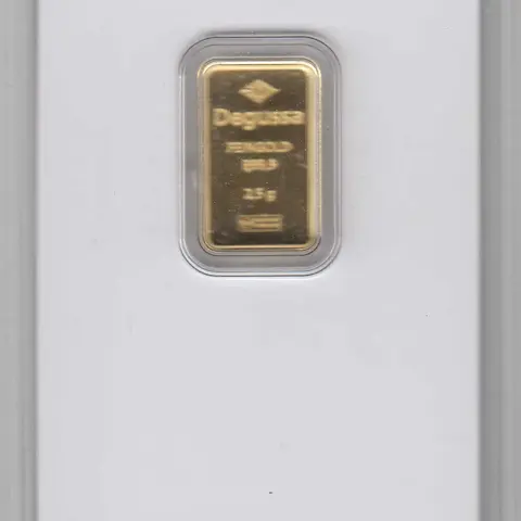 Goldbarren 2,5 Gramm Degussa