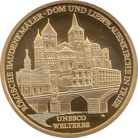 100 Euro Goldmünze 2009 UNESCO Weltkulturerbe Stadt Trier