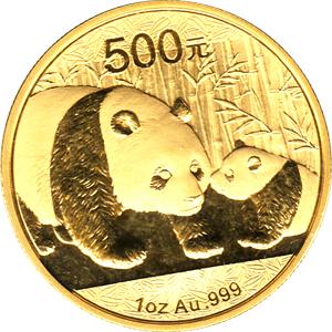 China Panda 1 Unze 2011 Goldpanda 500 Yuan