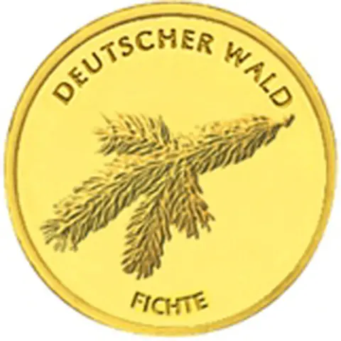 20 Euro Goldmünze Fichte 2012 Deutscher Wald mit Zertifikat