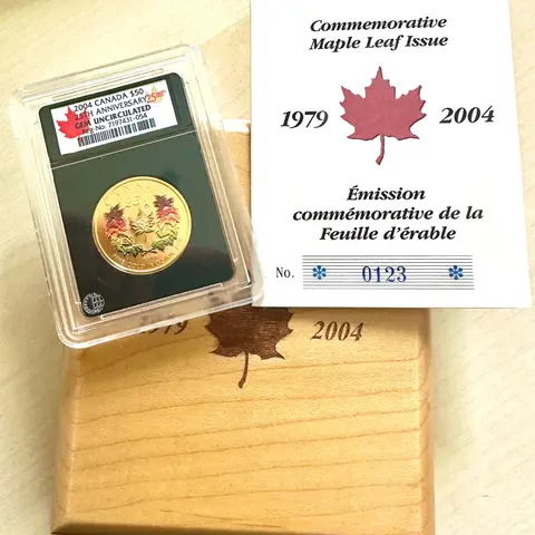 Kanada Gold Super Maple Leaf 2004 Jubiläum