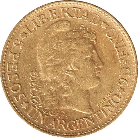 Argentinien 5 Pesos Goldmünze 1882 Republik