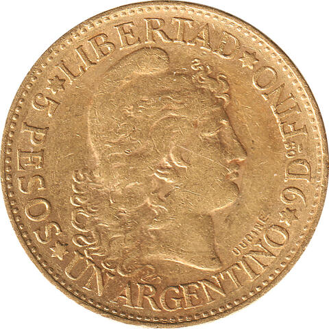 Argentinien 5 Pesos Goldmünze 1882 Republik