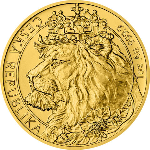 Gold 1 Unze Tschechischer Czech Löwe 2021