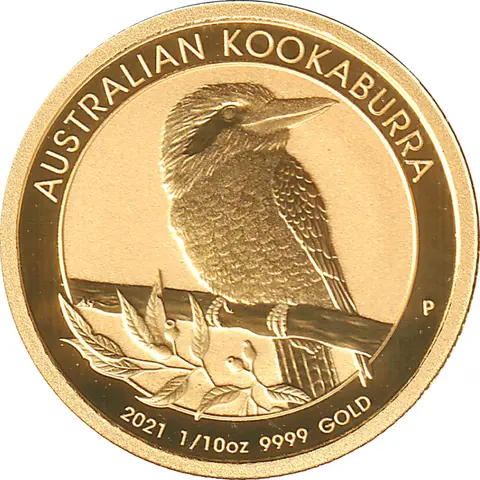 Kookaburra Goldmünze 1/10 Unze 2021