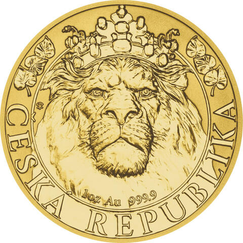 Gold 1 Unze Tschechischer Czech Löwe 2022