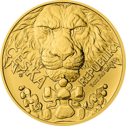 Gold 1 Unze Tschechischer Czech Löwe 2023