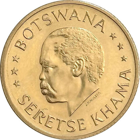 Botswana Goldmünze 10 Thebe Republik Unabhängigkeit 1966