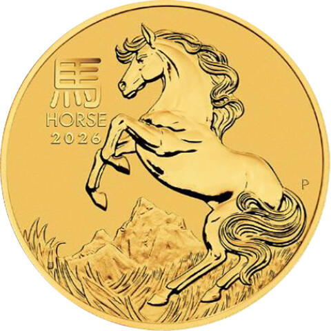 Lunar III Pferd 1 Unze Gold 2026