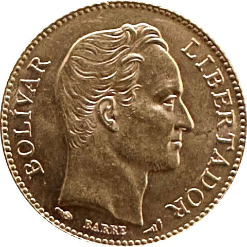 Venezuela Bolivar Libertador 20 Bolivares 1911