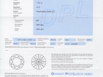 Diamant und Brillant 1,03 Carat mit Zertifikat DPL-TS138