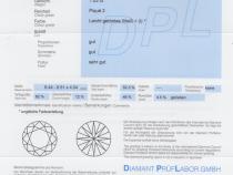 Diamant und Brillant 1,03 Carat mit Zertifikat DPL-TT116