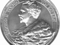 Bayern König Ludwig Medaille 1878-1978 Schloss Herrenchiemsee 