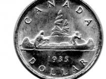 Canada Silber Gedenkmünze 1 Dollar 1936