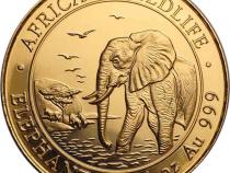 Somalia Elefant Goldmünze 2010