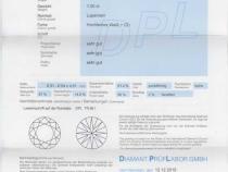 Diamant und Brillant 1,00 Carat mit Zertifikat DPL-TR561