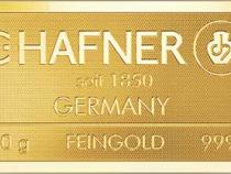 Goldbarren 100 Gramm Hafner geprägt Responsive & Fair