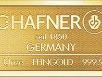 Goldbarren 1 Unze Hafner geprägt Responsive & Fair