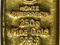 Goldbarren 250 Gramm Münze Österreich