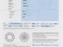 Diamant und Brillant 0,665 Carat mit Zertifikat DPL-TV889